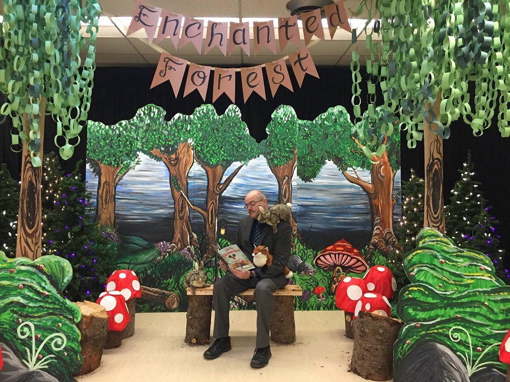 Through the efforts of the school community and with help from Scholastic, even Principal Terry Spurrell got caught up with some extra reading.