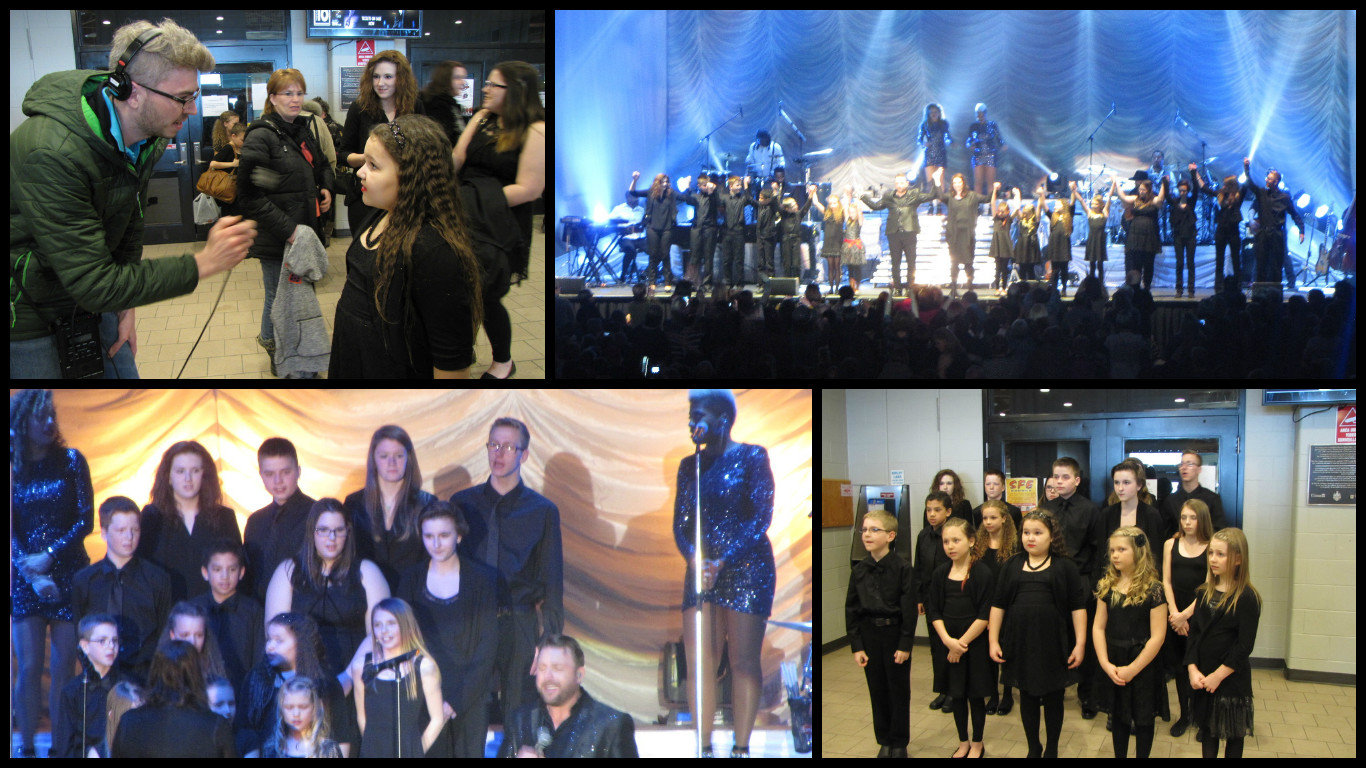 Some of the sights and sounds as students played an active role in April's Johnny Reid concert on the west coast