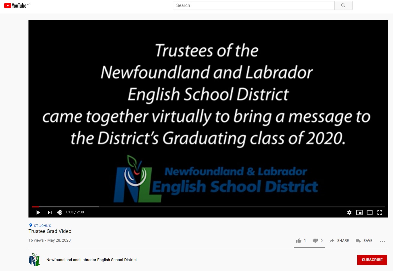 A screen grab from the District's YouTube Account